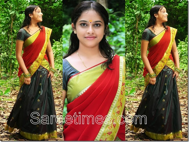 Sri Vidya in Half Saree | sareetimes